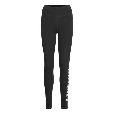 Womens Wordmark Legging Black Leggings Svart Converse