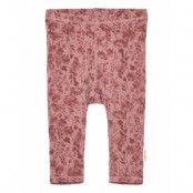 Wool/Bamboo Legging Aop Bottoms Leggings Pink Mikk-line