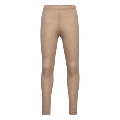 Woolly Leggings *Villkorat Erbjudande Base Layers Leggings Base Layer Bottoms Beige Müsli By Green Cotton