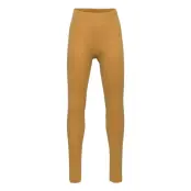 Woolly Leggings *Villkorat Erbjudande Base Layers Leggings Base Layer Bottoms Gul Müsli By Green Cotton