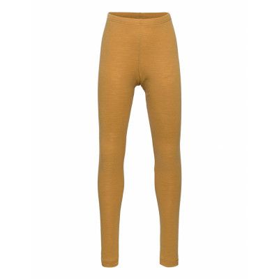 Woolly Leggings *Villkorat Erbjudande Base Layers Leggings Base Layer Bottoms Gul Müsli By Green Cotton