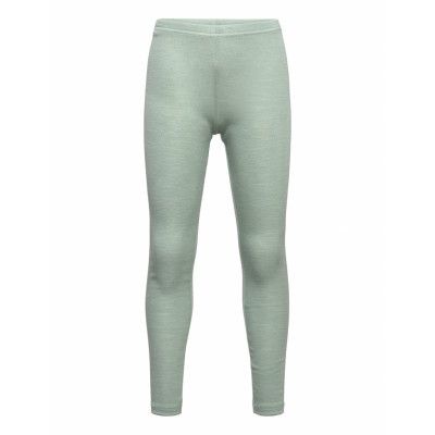 Woolly Silk Leggings *Villkorat Erbjudande Base Layers Base Layer Bottoms Grön Müsli By Green Cotton