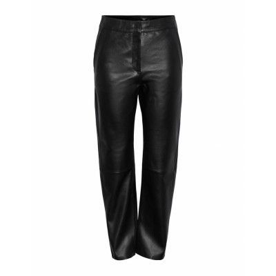 Yasline Hmw Leather Pant Noos Bottoms Trousers Leather Leggings-Byxor Svart YAS