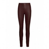 Yaszeba Hw Stretch Leather Legging Leather Leggings/Byxor Brun YAS