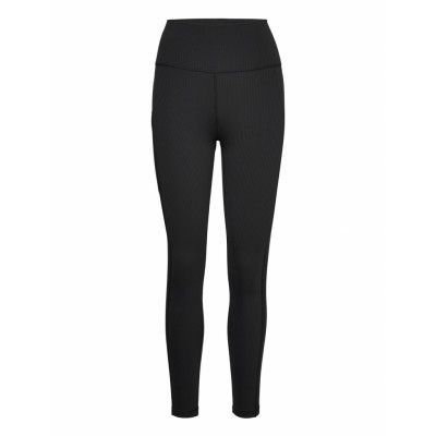 Yoga Studio Luxe Wind Super-High-Waisted Rib Leggings Running/training Tights Svart Adidas Performance