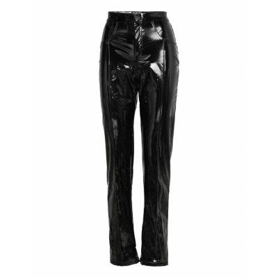 Yves Pants Bottoms Trousers Leather Leggings-Byxor Svart OW Collection