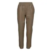 Zabel Leather Sweatpant Trousers Leather Leggings/Byxor Beige MOS MOSH