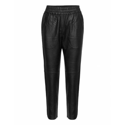 Zabel Leather Sweatpant Trousers Leather Leggings/Byxor Svart MOS MOSH
