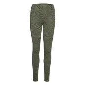 Zebra-Print Stretch Jersey Legging Bottoms Leggings Grön Lauren Ralph Lauren