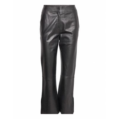 Zoe Flare Pants Trousers Leather Leggings/Byxor Svart Stand Studio