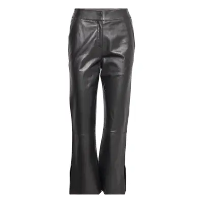 Zoe Flare Pants Trousers Leather Leggings/Byxor Svart Stand Studio