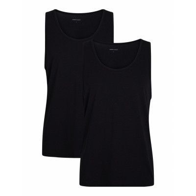 2-Pack Men Bamboo Tank Top Underwear Night & Loungewear Pyjama Tops Black URBAN QUEST