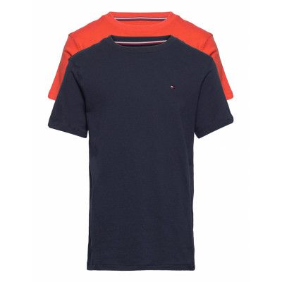 2P Cn Tee Ss Pyjamas Set Multi/mönstrad Tommy Hilfiger
