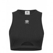 Adicolor Essentials Rib Tank Top W Crop Tops Sleeveless Crop Tops Svart Adidas Originals