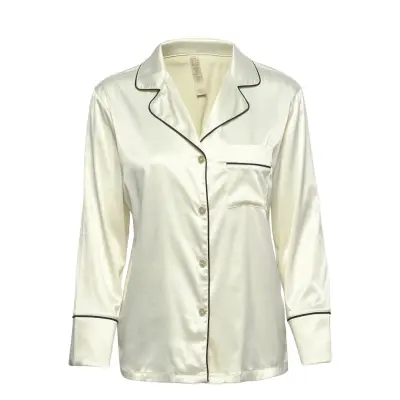 All In Regardless Pyjamas Top Creme Dorina