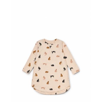 Alva Printed Pyjamas Dress Night & Underwear Pyjamas Nightdresses Creme Liewood