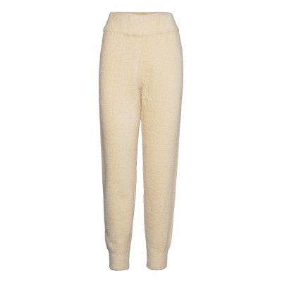 Amy Faux Fur Knitted Jogging Pants Pyjamasbyxor Mjukisbyxor Creme Jakke
