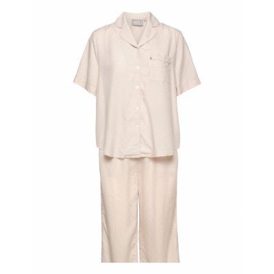 Lexington Home Arianna Lyocell/Viscose Jacquard Dot Pajama Set Beige