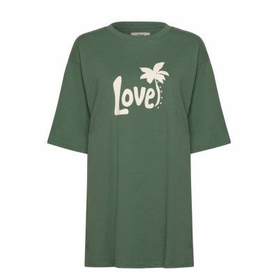 Aure Night Gown Pyjama Nattlinne Grön Etam