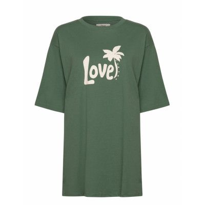 Aure Night Gown Pyjama Nattlinne Green Etam