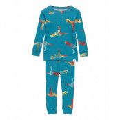 Babygap 100% Organic Cotton Dinosaur Print Pj Set Pyjamas Set Multi/mönstrad GAP
