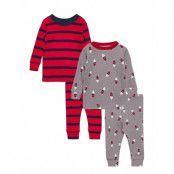 Babygap 100% Organic Cotton Holiday Print Pj Set Pyjamas Set Multi/mönstrad GAP