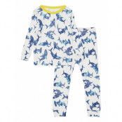 Babygap 100% Organic Cotton Shark Graphic Pj Set Pyjamas Set Multi/mönstrad GAP