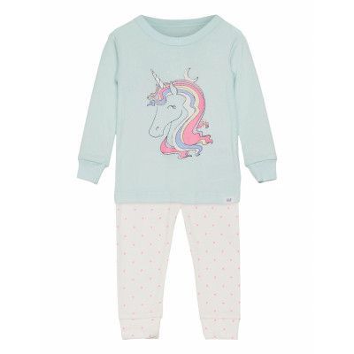 Babygap 100% Organic Cotton Unicorn Pj Set Pyjamas Set Blå GAP
