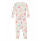Babygap 100% Organic Cotton Unicorn Print Pj Set Pyjamas Set Multi/mönstrad GAP