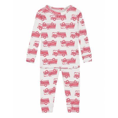 Babygap 100% Organic Cotton Fire Truck Pj Set Pyjamas Set Vit GAP