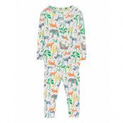 Babygap 100% Organic Cotton Safari Graphic Pj Set Pyjamas Set Vit GAP
