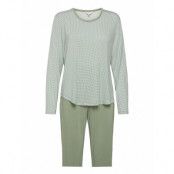 Bamboo Long-Sleeve Pyjamas Pyjamas Grön Lady Avenue