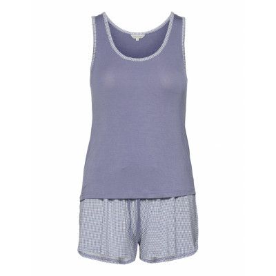 Bamboo Top & Boxer Pyjamas Blå Lady Avenue