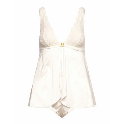 Bd Satin Mariah Bodies Slip Creme Hunkemöller