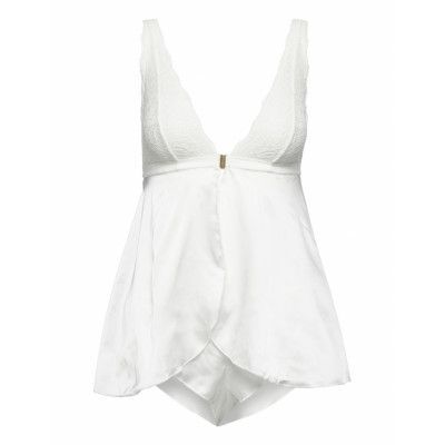 Bd Satin Mariah Bodies Slip Vit Hunkemöller