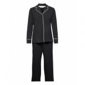 Beautiful Basics Sus Pj Ll_Ls Pyjamas Svart Esprit Bodywear Women