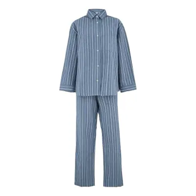 Becksöndergaard Striped Flannel Pyjamas Set Blå