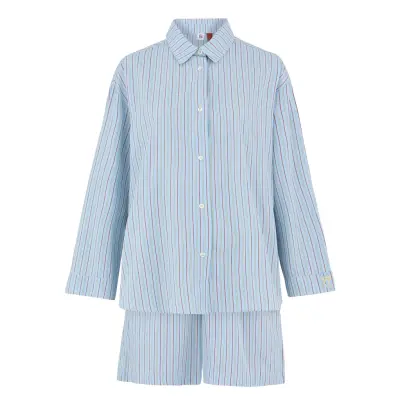 Becksöndergaard Stripel Shirt+Shorts Blå