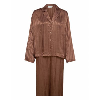 Birgitgz Ls Duo Suit Pyjamas Brun Gestuz