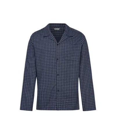 Björn Borg Core Flannel Pyjama Shirt - Blue - XXL