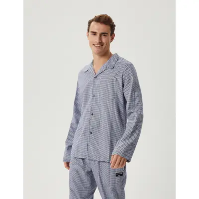 Björn Borg Core Flannel Pyjama Shirt - Navy - S