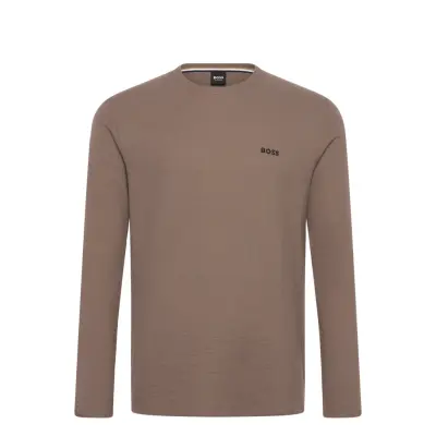 BOSS Waffle Ls-Shirt Brun