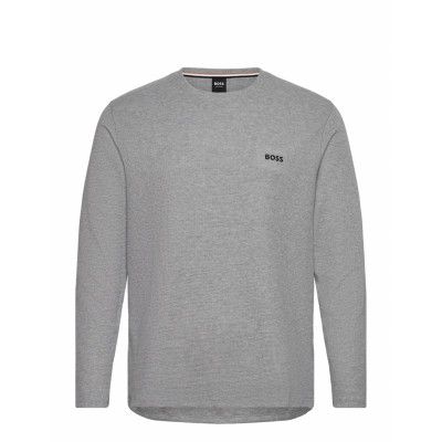 BOSS Waffle Ls-Shirt Grå