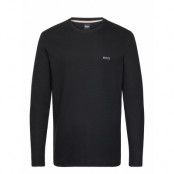 BOSS Waffle Ls-Shirt Svart