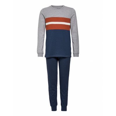 Boys Pyjama Long Pyjamas Set Blå Schiesser