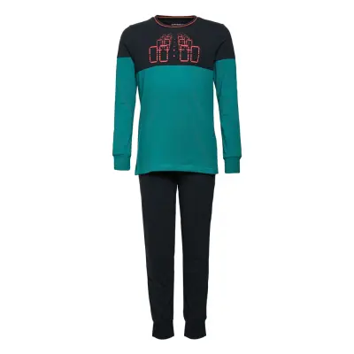 Boys Pyjama Long Pyjamas Set Multi/mönstrad Schiesser
