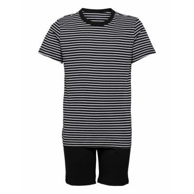 Boys Pyjama Short Pyjamas Set Svart Schiesser
