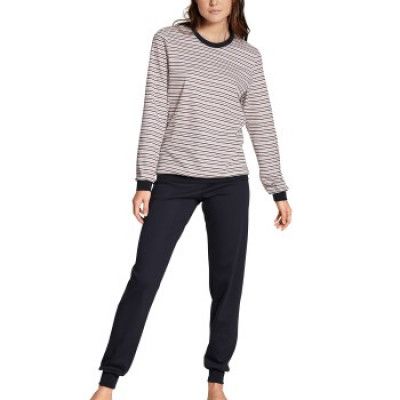 Calida Midnight Stripes Pyjama With Cuff
