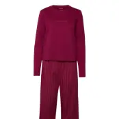 Calvin Klein Ls Pant Set Holiday Burgundy