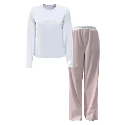Calvin Klein Ls Pant Set Vit